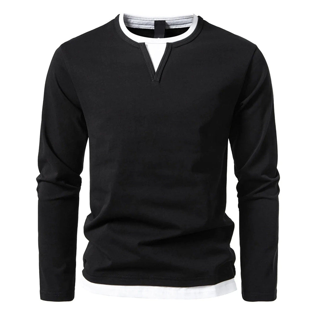 Tommy | Long-sleeved V-neck henley top