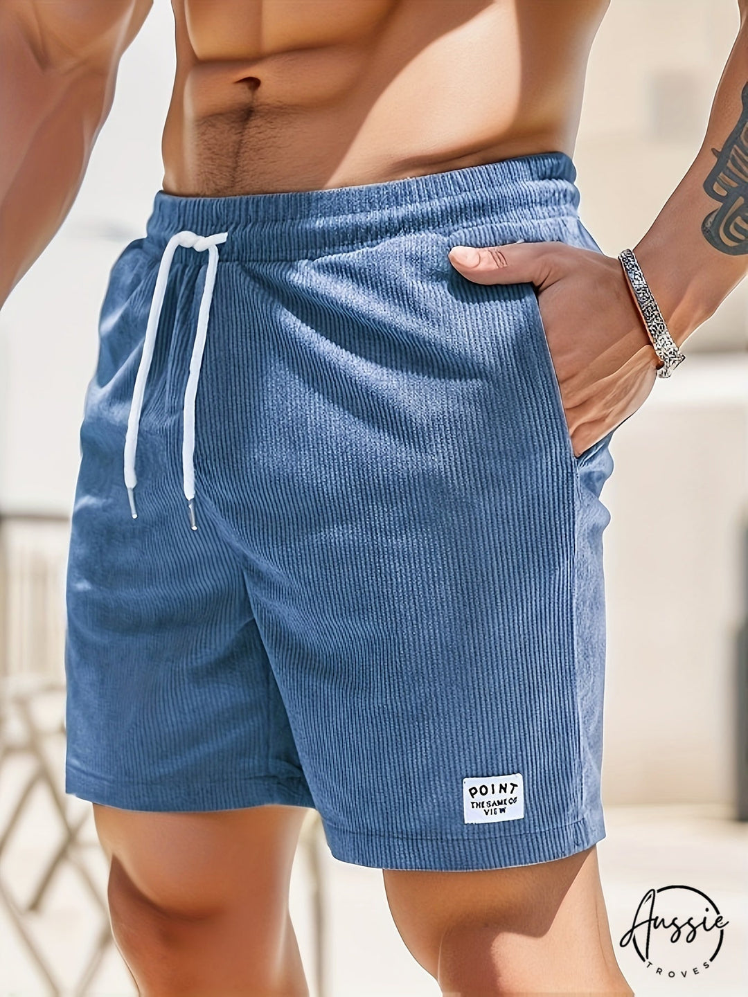 Andrew | Tailored Stripe Accent Shorts