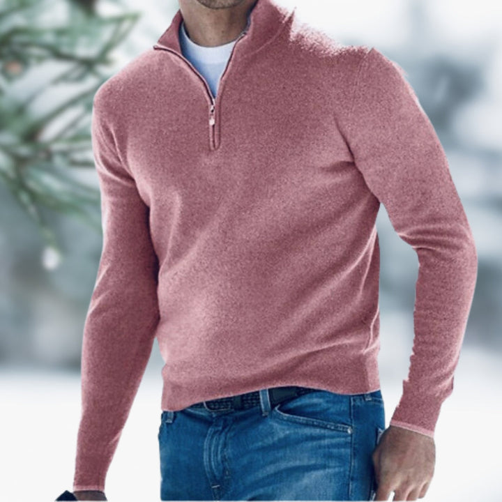 Nicky | Refined men's quarter-zip jumper