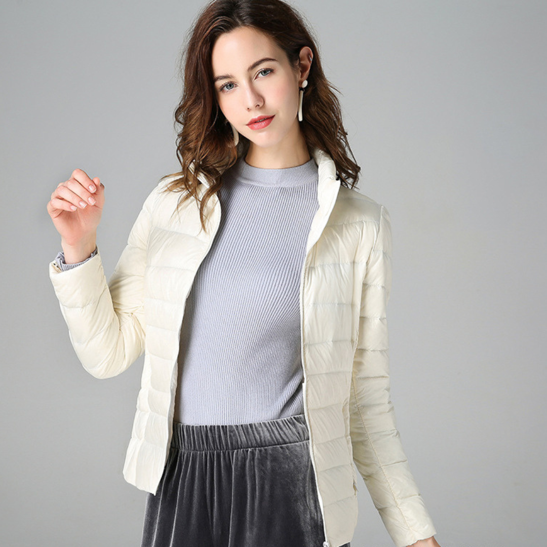 Arianna | New ultralight winter jacket in white duck down