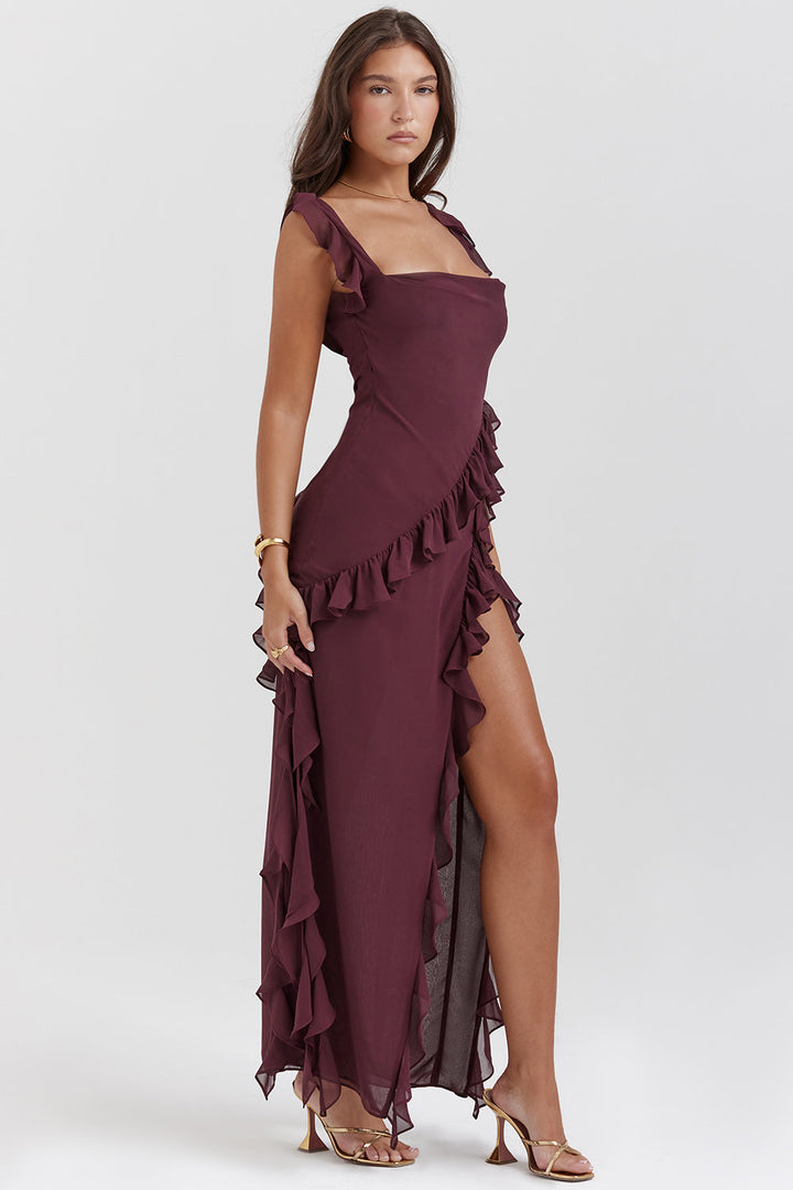 Leesa | Ruffled maxi dress