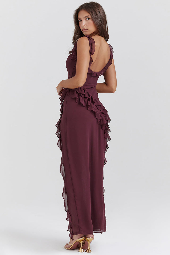 Leesa | Ruffled maxi dress