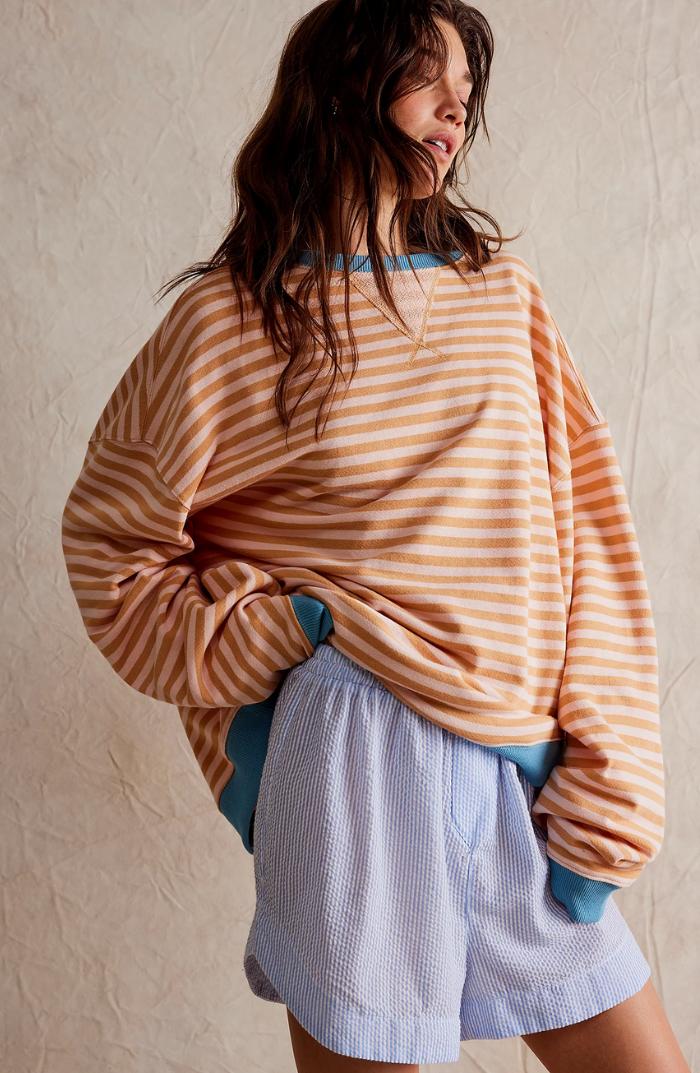 Daniëlle | Oversized striped jumper with accents