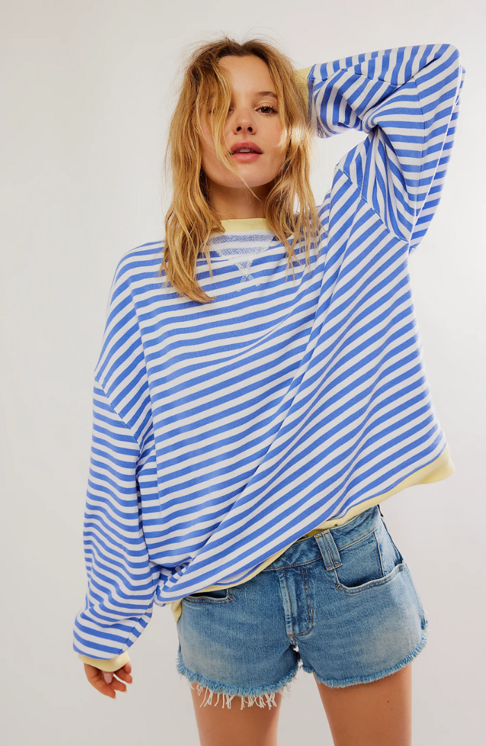 Daniëlle | Oversized striped jumper with accents