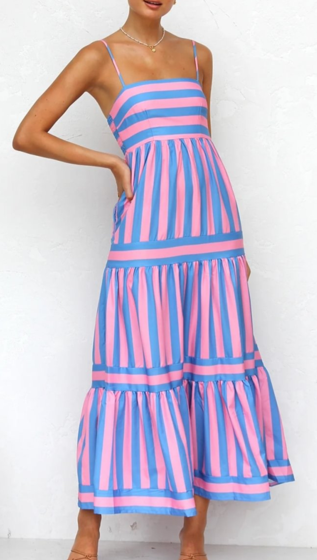 Lesley | Striped maxi dress