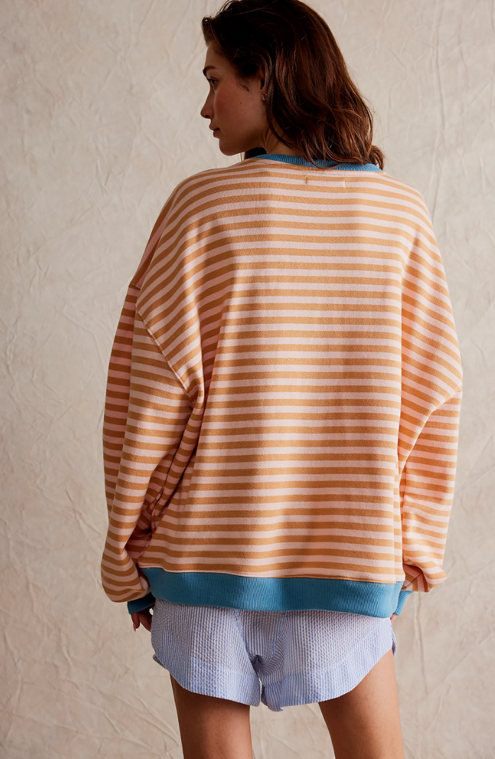 Daniëlle | Oversized striped jumper with accents