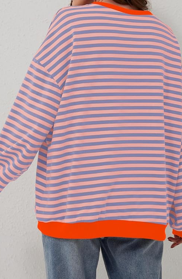 Daniëlle | Oversized striped jumper with accents