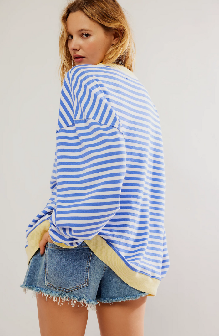 Daniëlle | Oversized striped jumper with accents