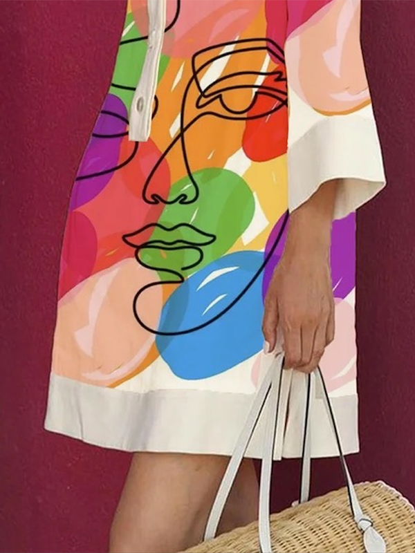 Sylvia | Elegant and colourful dress