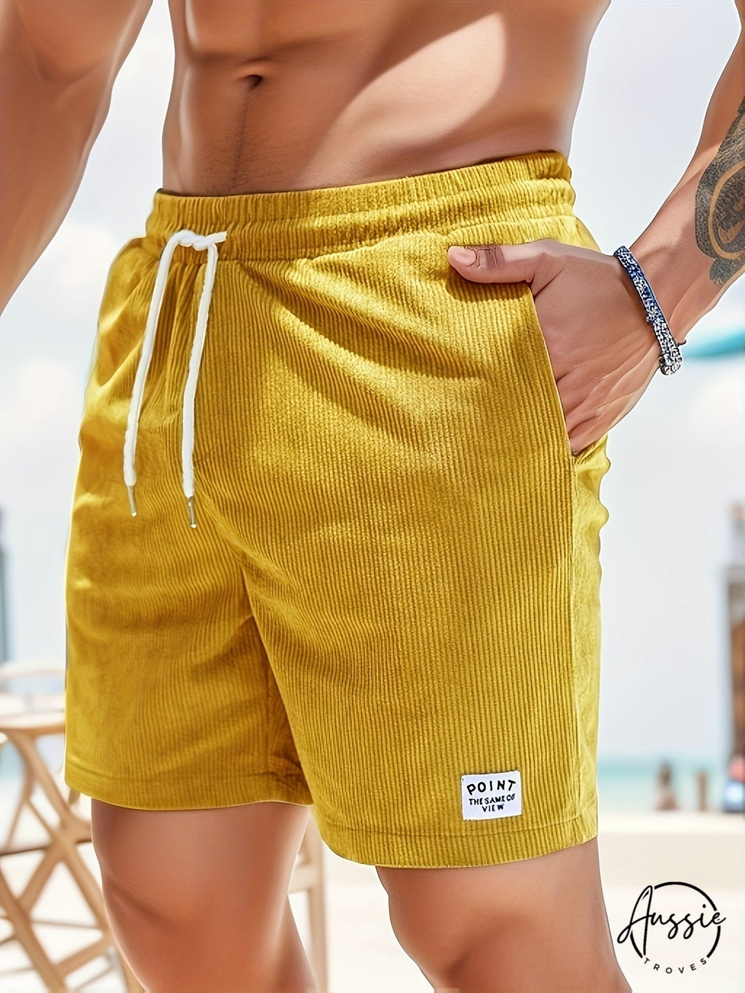 Andrew | Tailored Stripe Accent Shorts