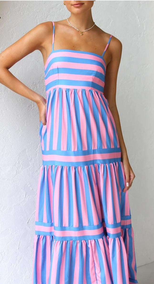 Lesley | Striped maxi dress