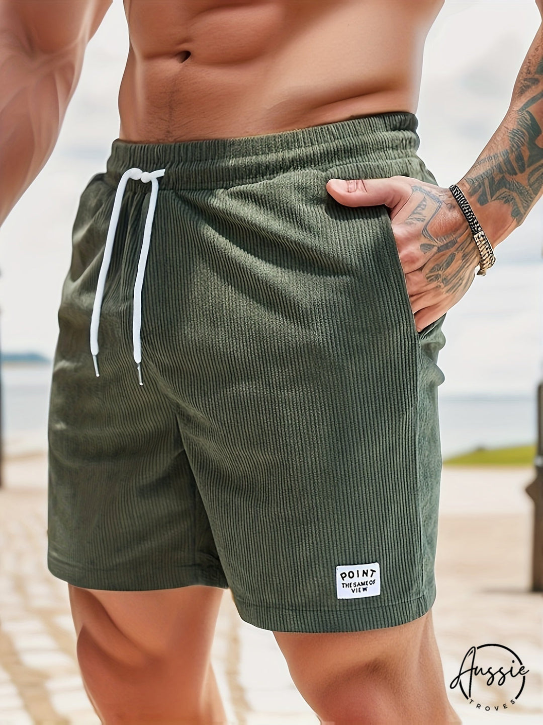 Andrew | Tailored Stripe Accent Shorts