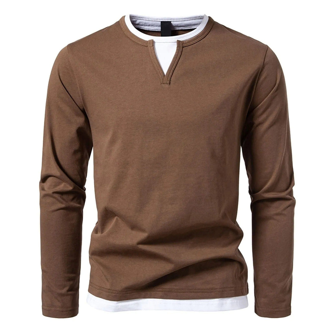 Tommy | Long-sleeved V-neck henley top