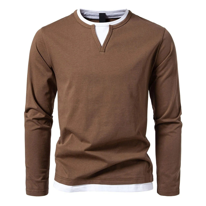 Tommy | Long-sleeved V-neck henley top