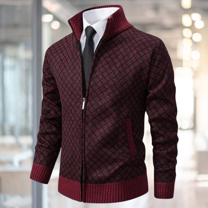 Emmet | Refined men's cardigan with zip