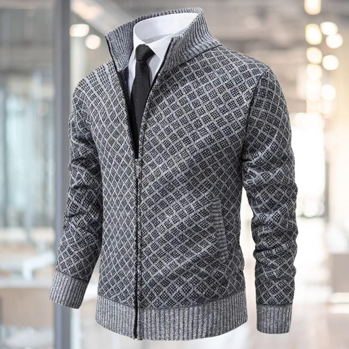 Emmet | Refined men's cardigan with zip