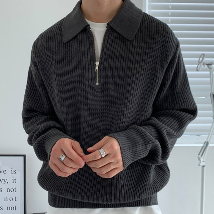 Serge | Refined men's jumper with zip and collar