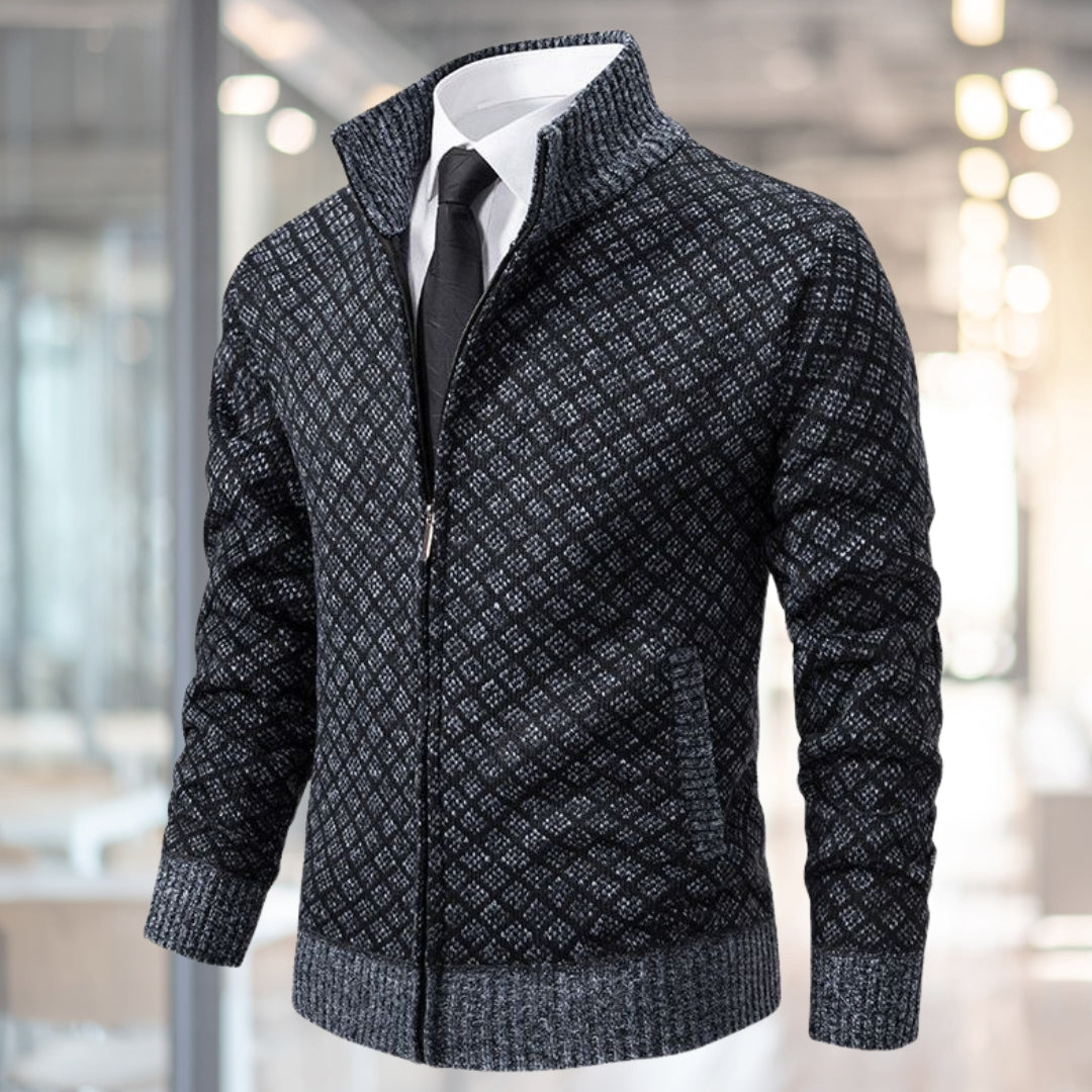 Emmet | Refined men's cardigan with zip