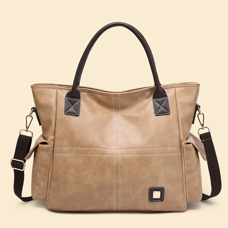 Selda | Large leather tote bag