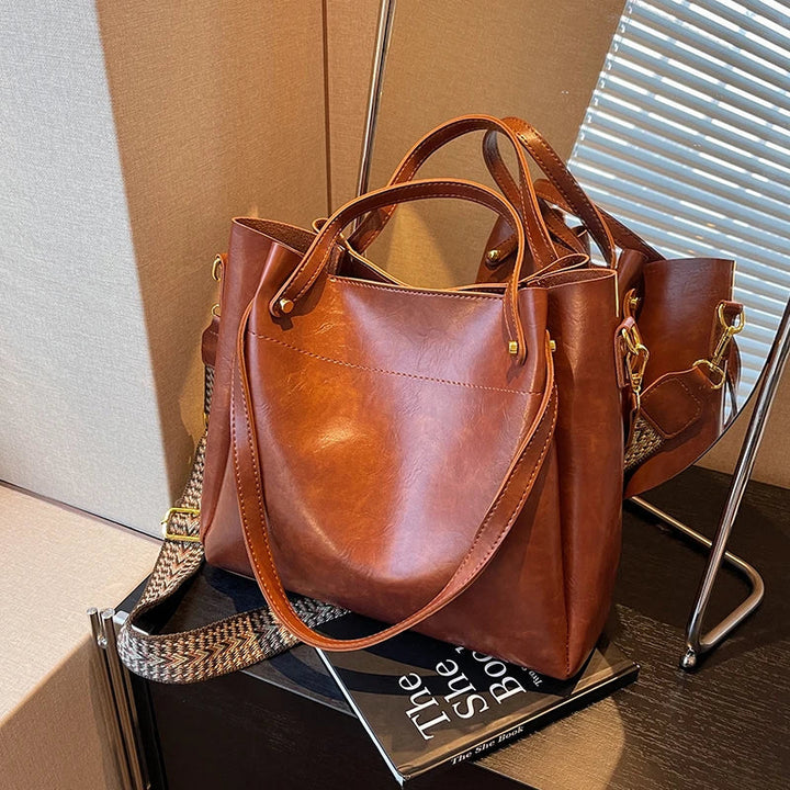 Marie | Elegant leather bag with two straps