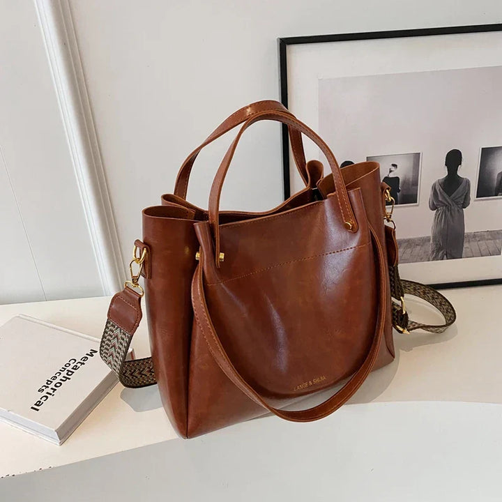 Marie | Elegant leather bag with two straps