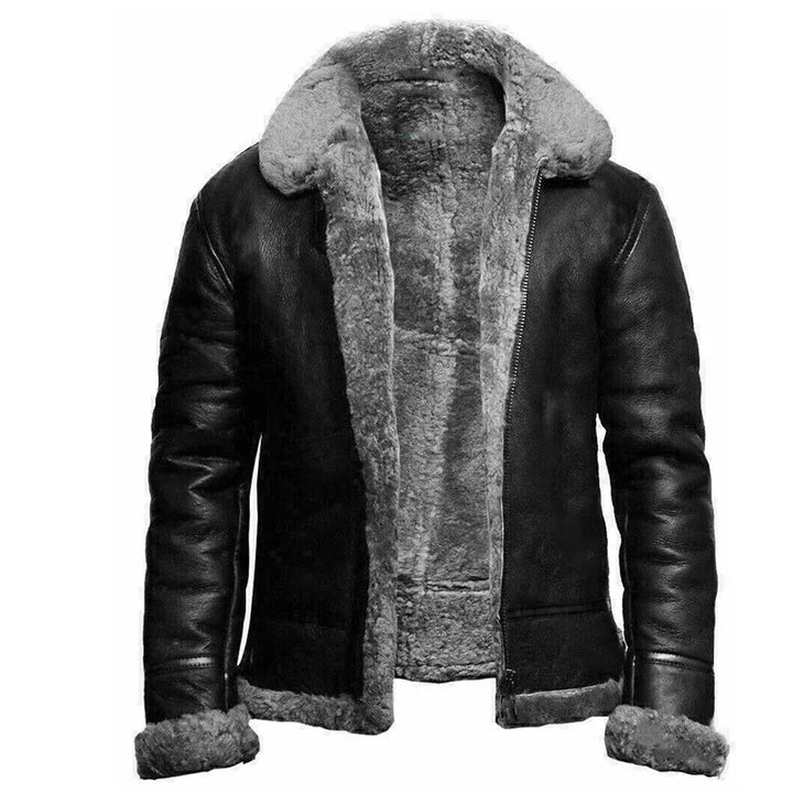 Alan | Sturdy leather winter jacket