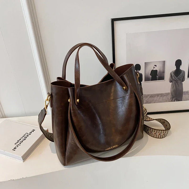 Marie | Elegant leather bag with two straps