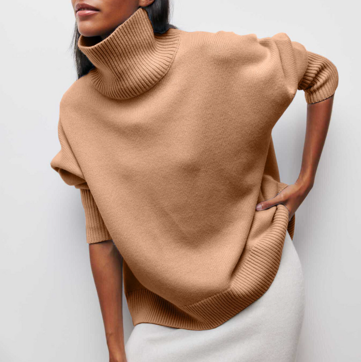 Demi | Cosy chic camel turtleneck jumper