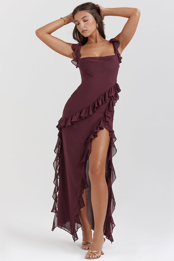 Leesa | Ruffled maxi dress