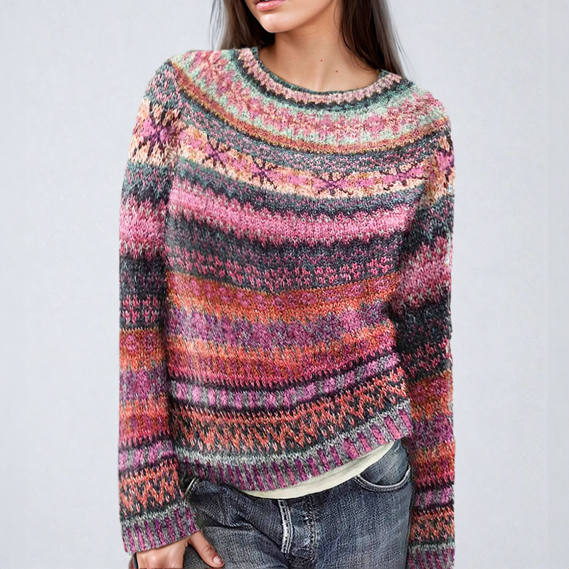 Marie-Louise | Multicoloured striped knitted jumper