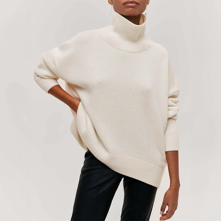 Demi | Cosy chic camel turtleneck jumper