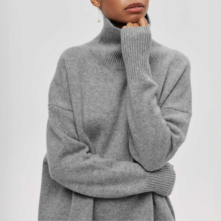 Demi | Cosy chic camel turtleneck jumper