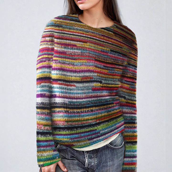 Marie-Louise | Multicoloured striped knitted jumper