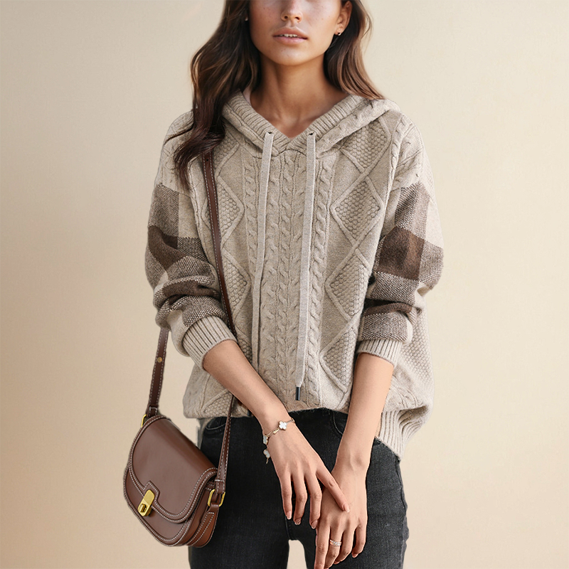 Fabienne | Jacquard Hooded Sweater