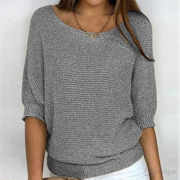 Brigitte | Casual round knitted jumper