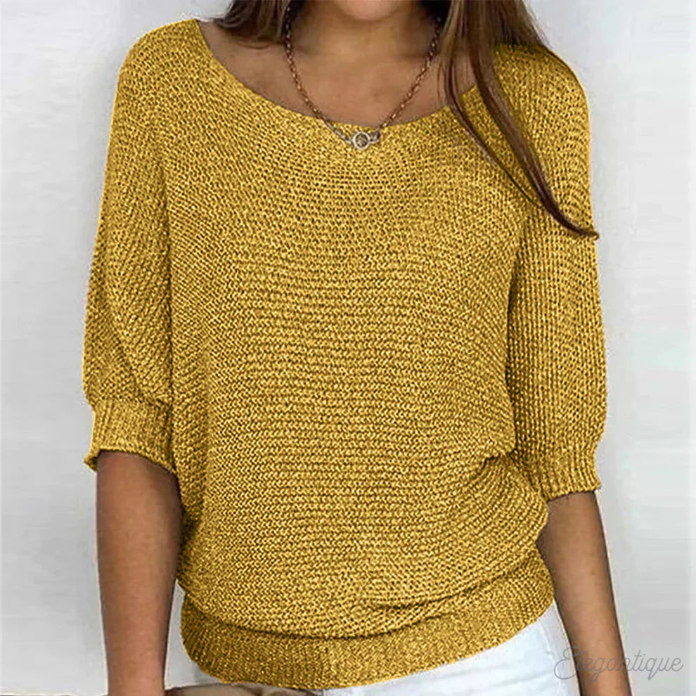 Brigitte | Casual round knitted jumper