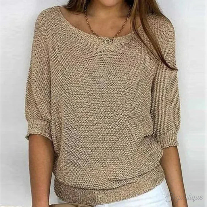 Brigitte | Casual round knitted jumper