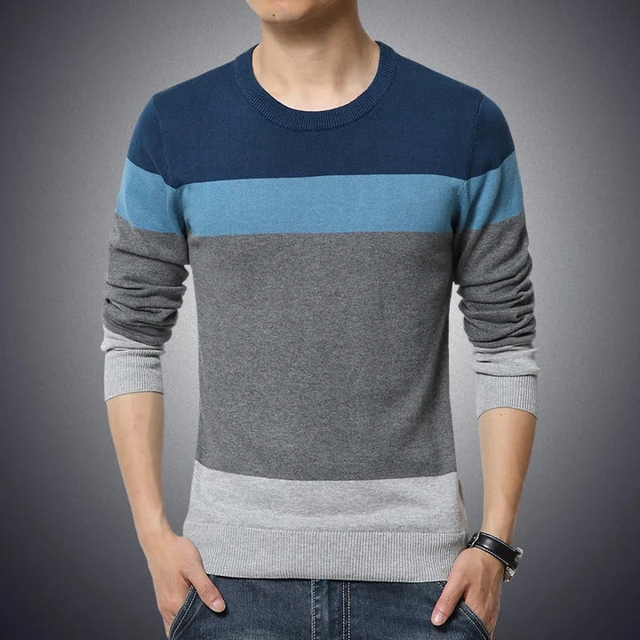 Thierry | Refined men's jumper with modern stripes