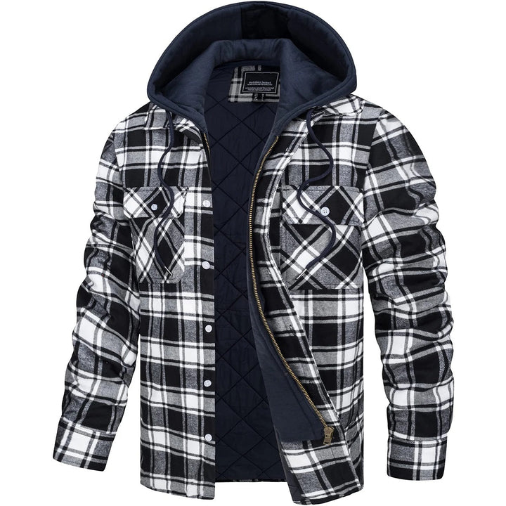 Romeo | Men's checked jacket with hood