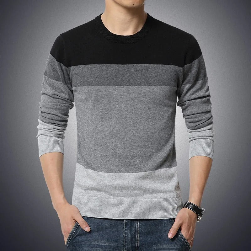 Thierry | Refined men's jumper with modern stripes