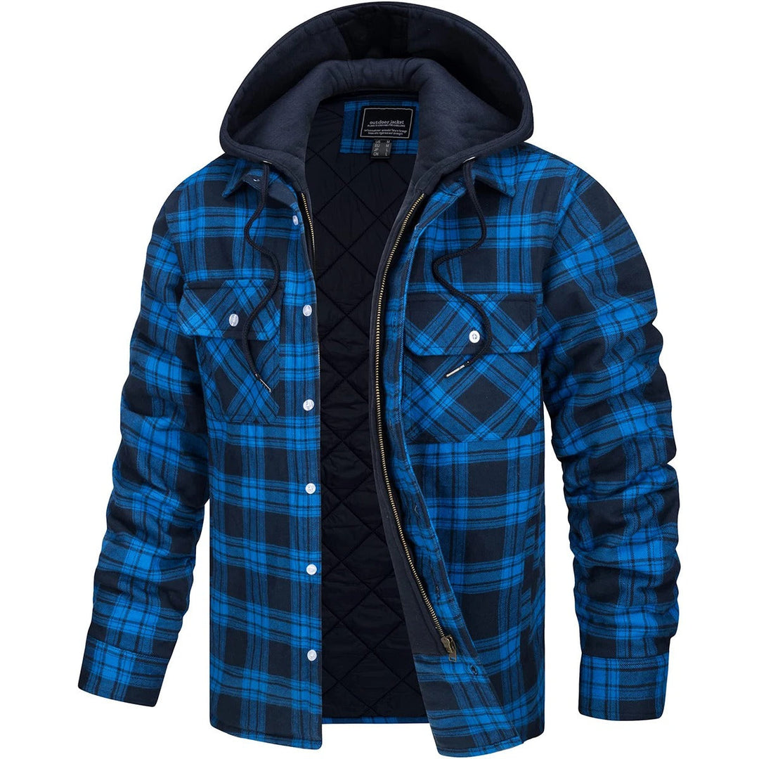 Romeo | Men's checked jacket with hood