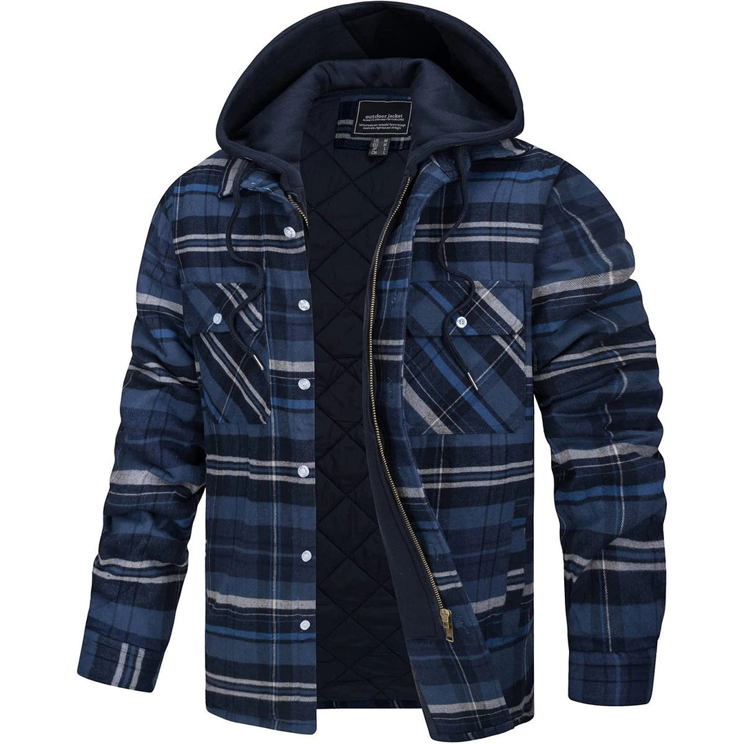 Romeo | Men's checked jacket with hood