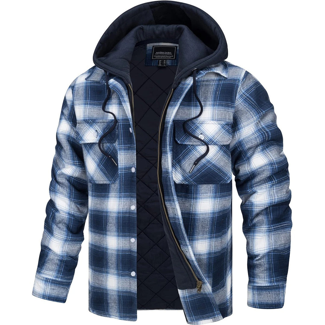 Romeo | Men's checked jacket with hood