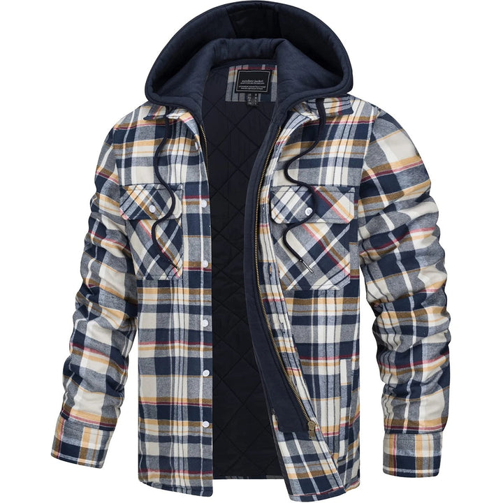 Romeo | Men's checked jacket with hood